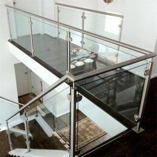 建筑商场304不锈钢玻璃护栏 厂家销售建筑护栏产品莜歌阳台楼梯防护